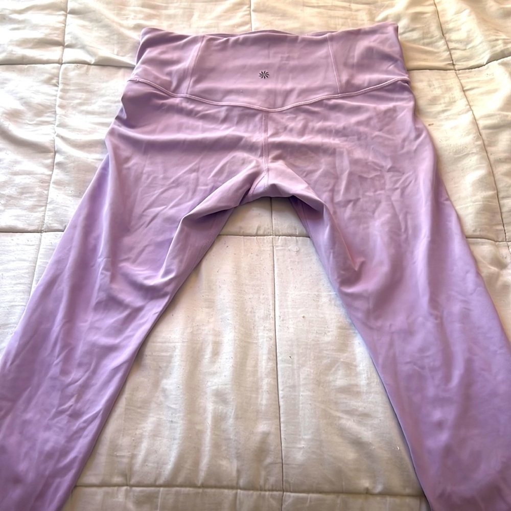 purple athleta leggings